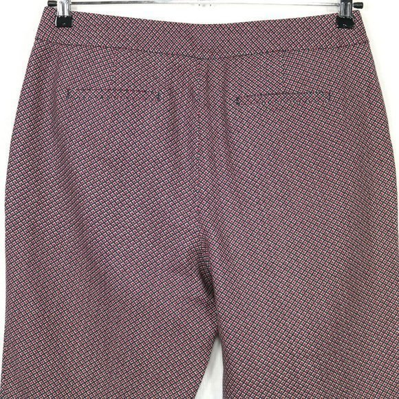 Talbots Heritage Slim Skinny Crop Pants High Rise Red‎ Blue Stretch 8 - Picture 6 of 12